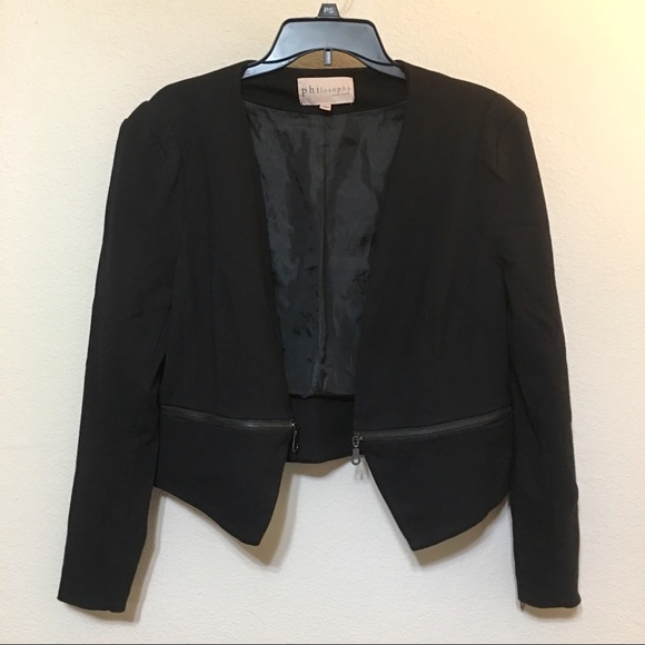 philosophy black blazer